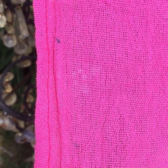 💃🏻PINK HANDKERCHIEF DRESS FUSCHIA GAUZE Sz S - Picture 9 of 16